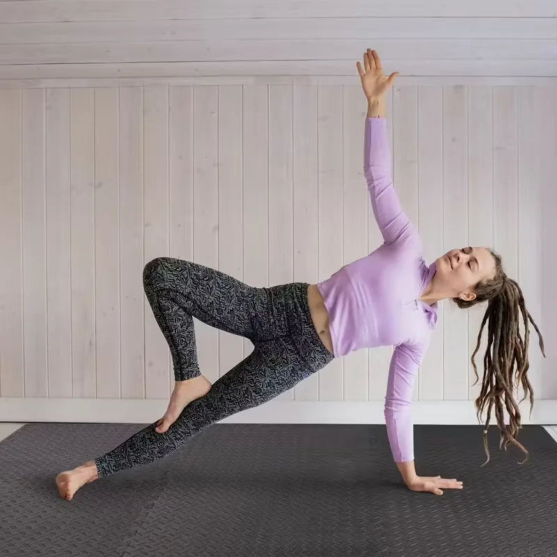 Bodenmatte für Fitness aus Steckfliesen 30 x 30 cm 16 Stück – Ansicht 2