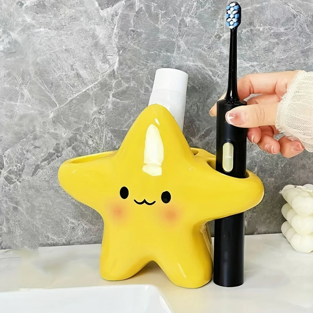 Vital™ StarSmile Cute Toothbrush Holder & Bathroom Organizer