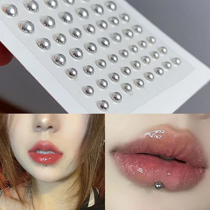 Vita 180-Piece Sparkly Crystal Stick-On Fake Nose & Lip Gems Set