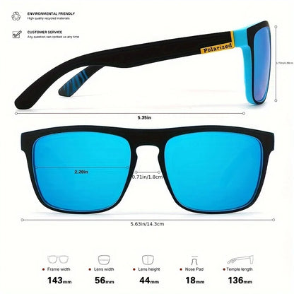 Vita Vintage Square Polarized Driving & Fishing Sunglasses