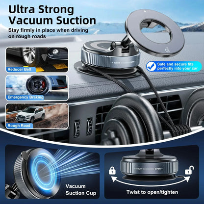 VIta Foldable Magnetic Vacuum Car Mount & Live Streaming Phone Holder