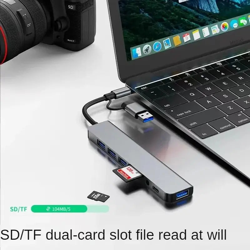 VitaHome™ Connect8 Pro 8-in-2 USB-C Hub & Docking Station
