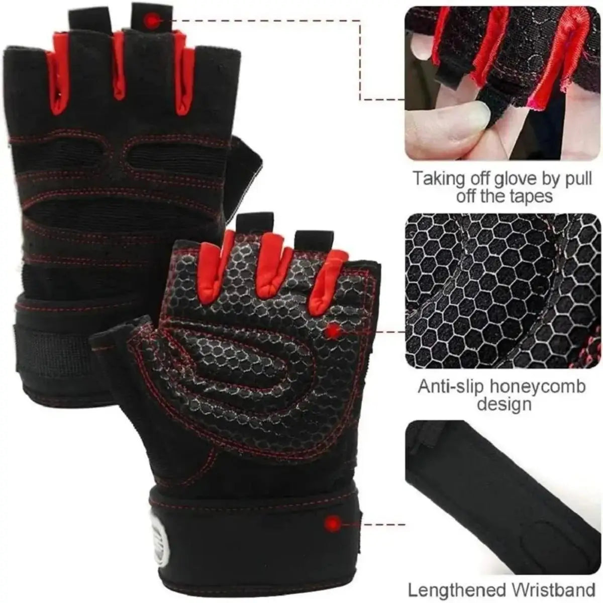 VitaCare™ IronGrip Pro Weightlifting & Fitness Gloves with Wrist Support