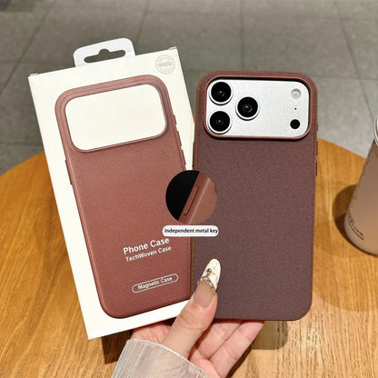 Luxury Business Technology Woven Magnetic Case for IPhone 18 Pro Max 17 16 15 14 13 Technical Fabric Anti Drop Cover with Packet – Ansicht 8