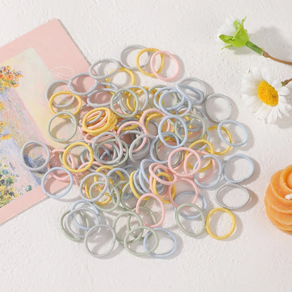 Vita 100-Piece Pastel Seamless Elastic Hair Ties & No-Damage Bands