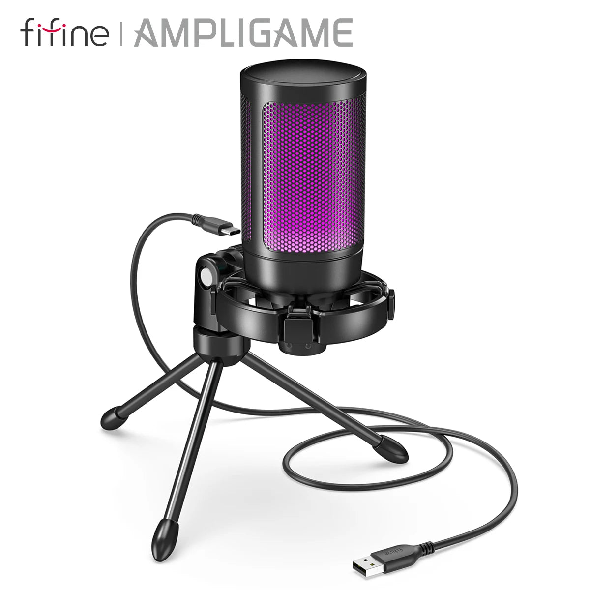 VitaHome™ AmpliVoice RGB Studio-Grade USB Gaming & Streaming Microphone
