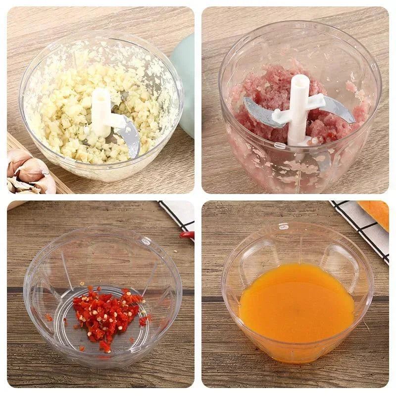 VitaHome™ ChopGlide Manual Pull-String Multi-Chopper & Garlic Grinder