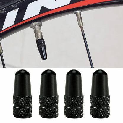 4PCS Aluminum Alloy Presta Valve Caps For Road MTB Track Racing Bike Tires French Valve Wheel Tube Covers – Ansicht 4