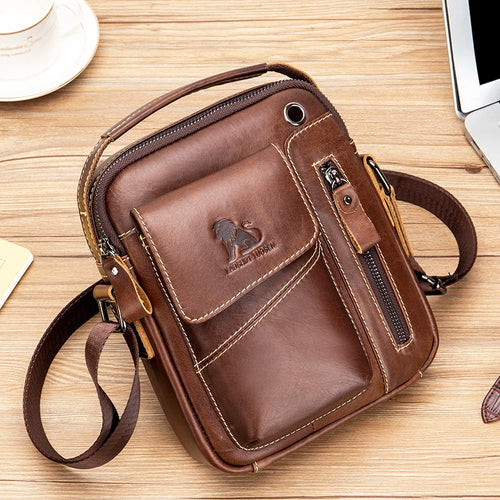 Schultertasche aus Leder für Herren