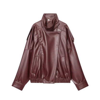VitaCare™ UrbanEdge Oversized Faux Leather Jacket