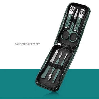 Vital™ 6-Piece Professional Manicure & Nail Care Set | Portable Stainless Steel Grooming Kit