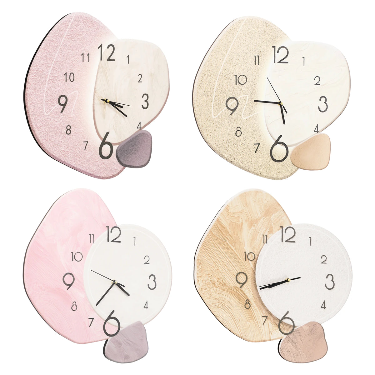 Wanduhr modern im Mid-Century-Stil mit Quarzwerk