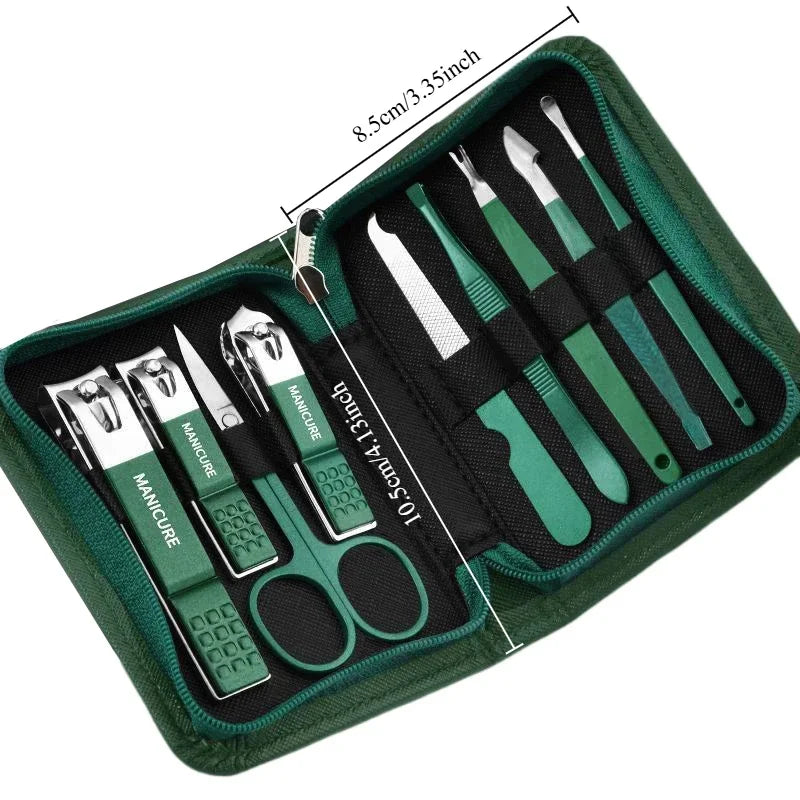 Vital™ Professional 9-Piece Stainless Steel Manicure & Pedicure Grooming Set