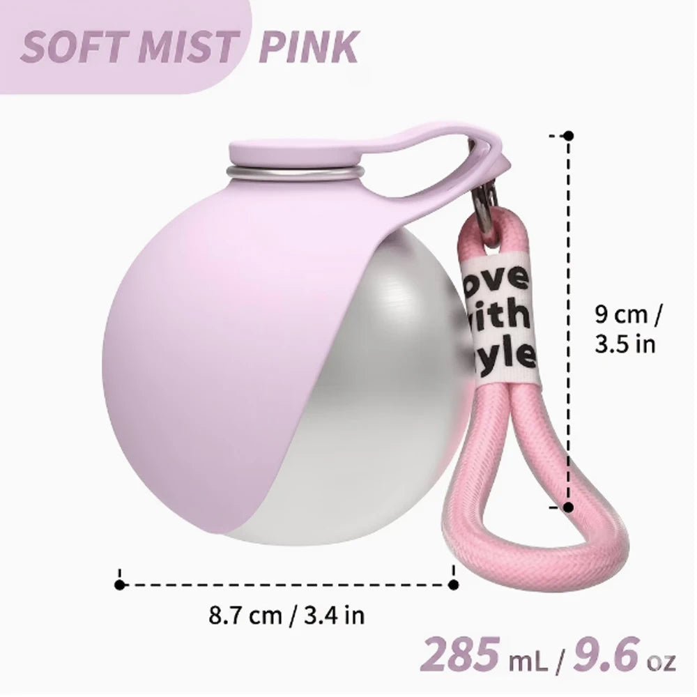 Hundetrinkflasche aus Edelstahl mit Silikonnapf – Ansicht 6
