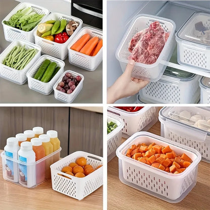 Obstdosen für den Kühlschrank mit Sieb 9-teilig – Ansicht 4