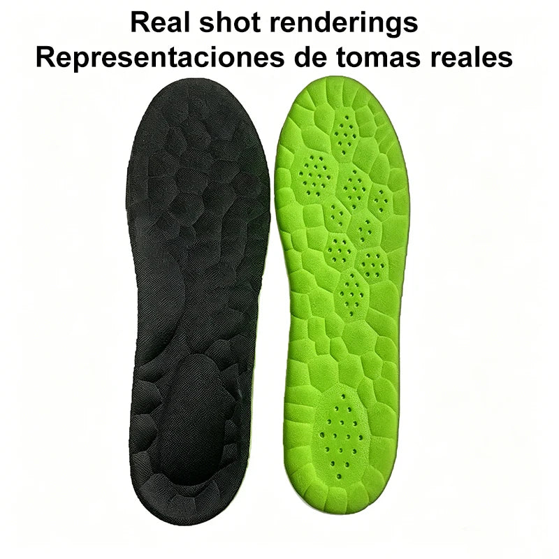 4D Sports Insoles Shoes PU Sole Soft Breathable Shock Absorption Cushion Heavy Duty Support Pain Relief Running Orthopedic Care – Ansicht 6