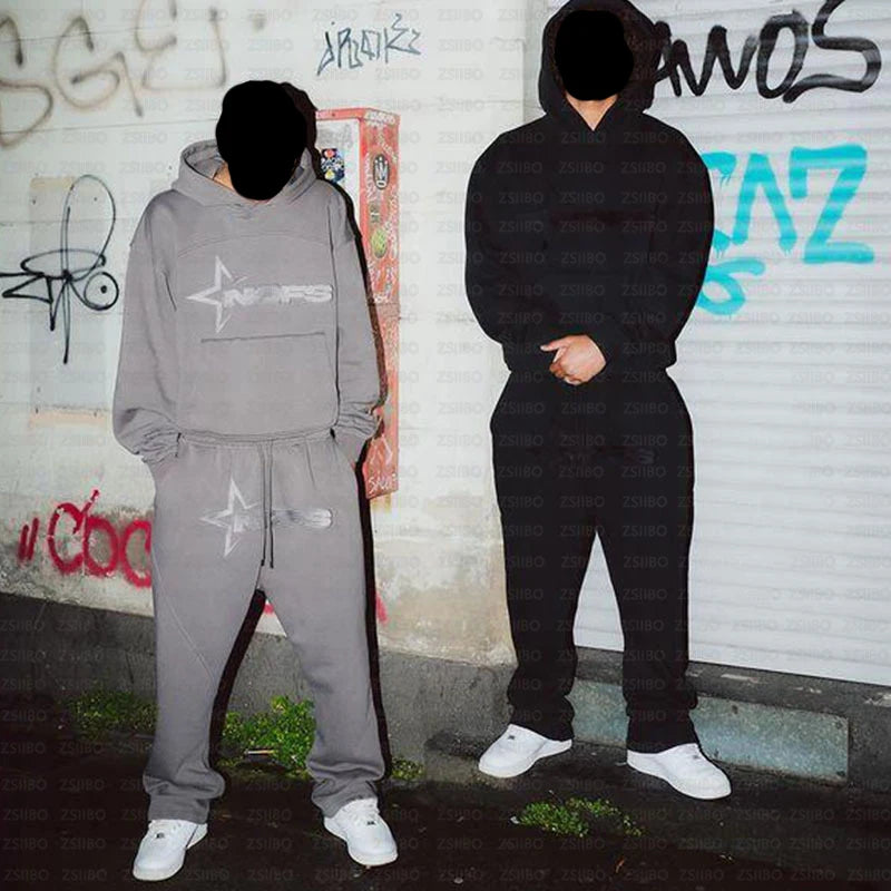 Vital™ StreetCore Oversized Letter-Embroidered Y2K Hoodie