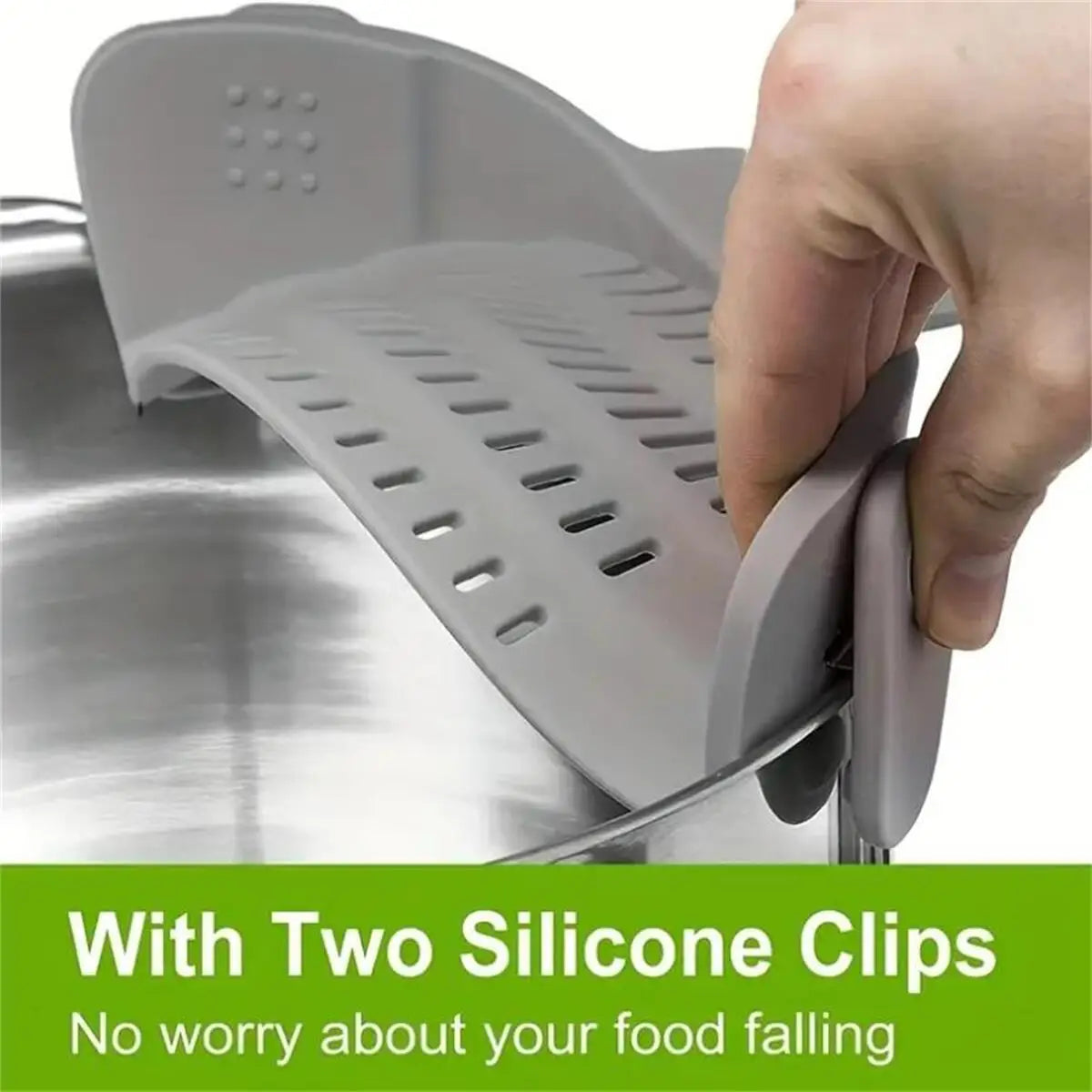 ChefClip™ Universal Silicone Strainer