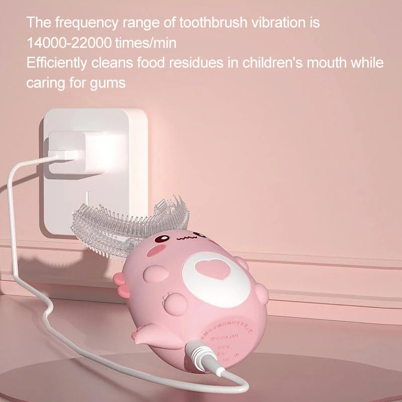 BALASHOV Kids U-Shaped Electric Silicone Sonic Toothbrush