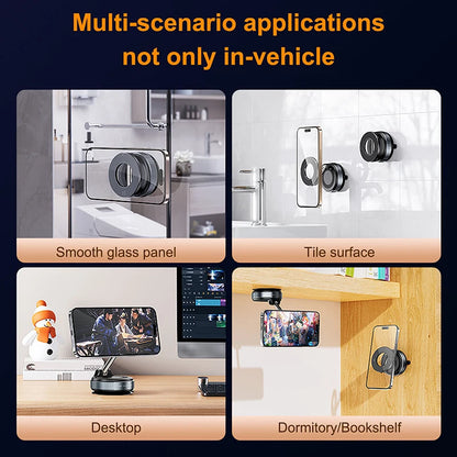 VIta Foldable Magnetic Vacuum Car Mount & Live Streaming Phone Holder