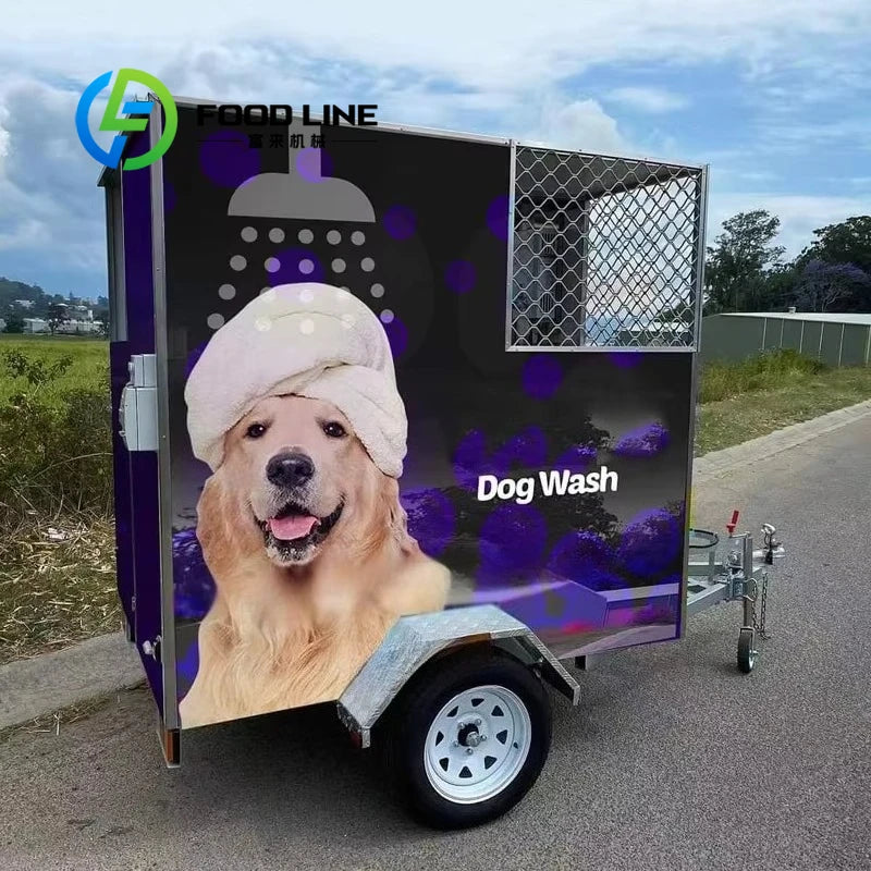 Hundesalon-Anhänger mit Wasch- und Trockenstation – Ansicht 3