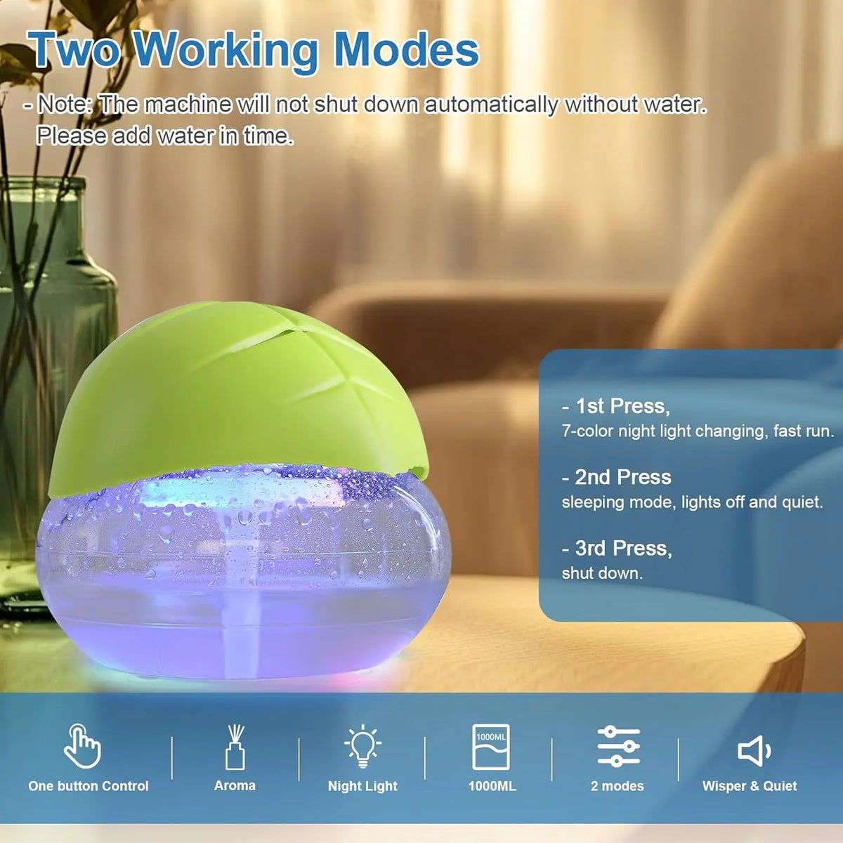 Aroma-Diffuser mit Luftreinigung – Ansicht 2