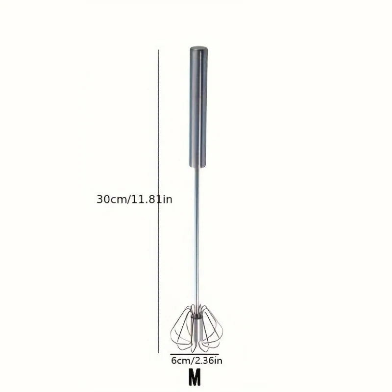 VitaHome™ WhirlWhip Semi-Automatic Stainless Steel Push Whisk
