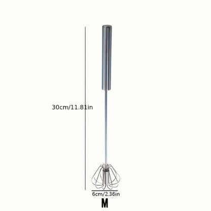 VitaHome™ WhirlWhip Semi-Automatic Stainless Steel Push Whisk
