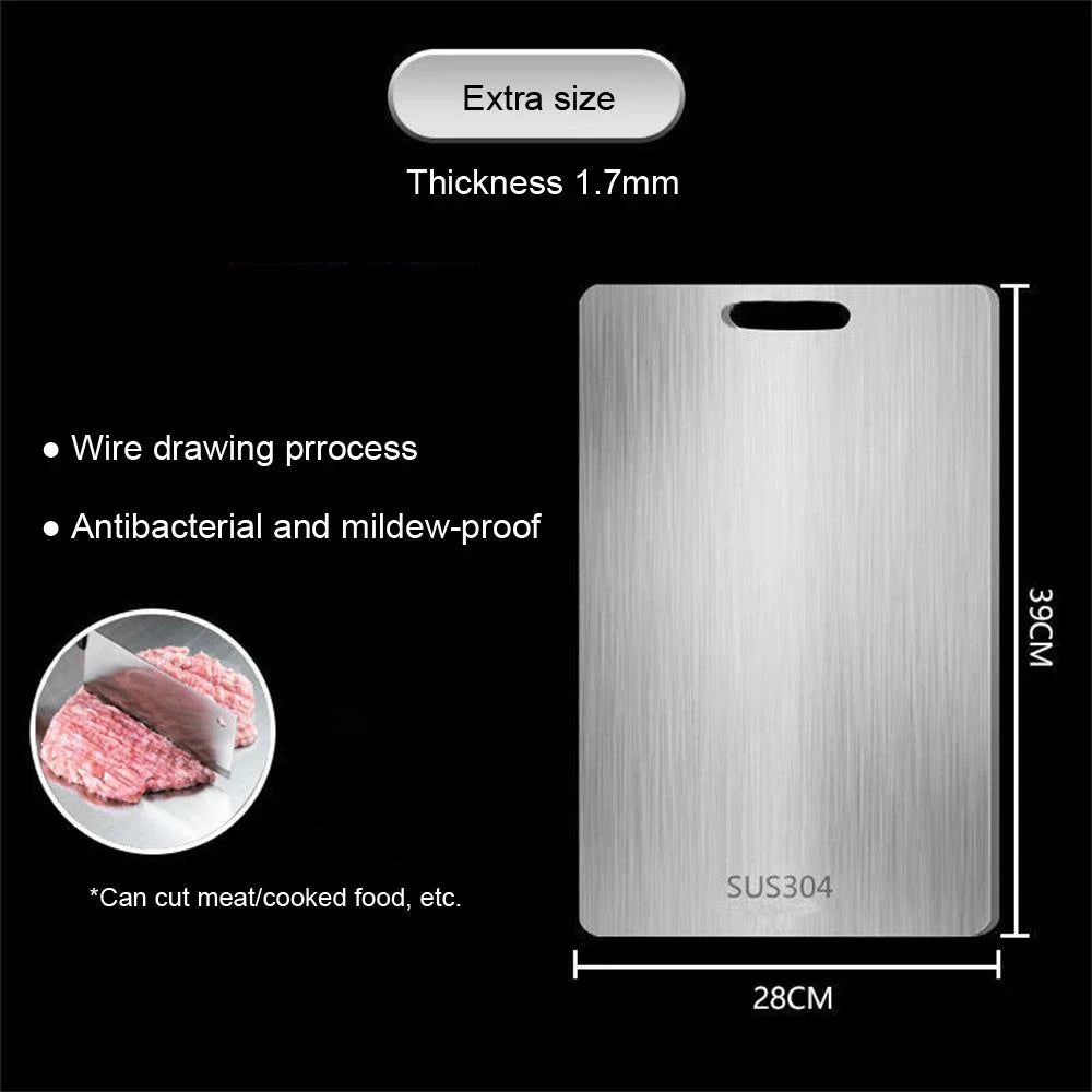 VitaHome™ ChefMaster Dual-Sided 316 Stainless Steel Chopping Board