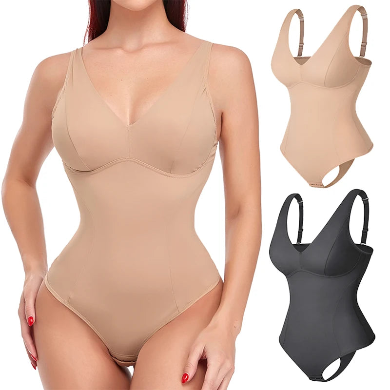 Taillenformer für Damen als Body mit V-Ausschnitt
