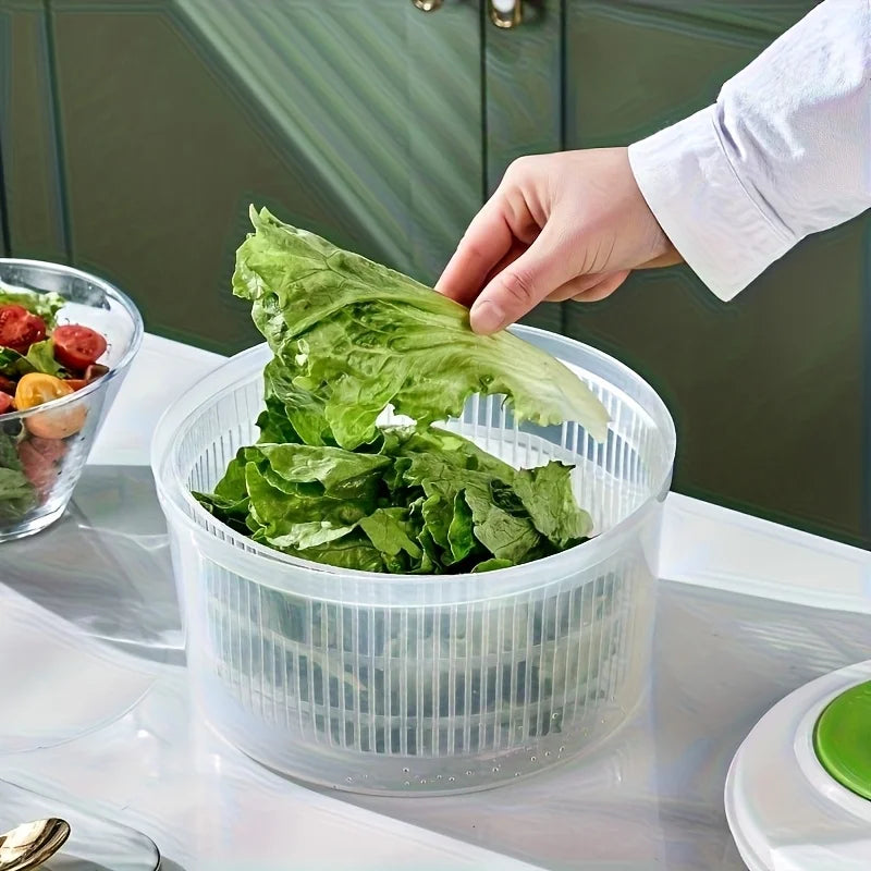 Salatschleuder manuell mit Sieb – Ansicht 3
