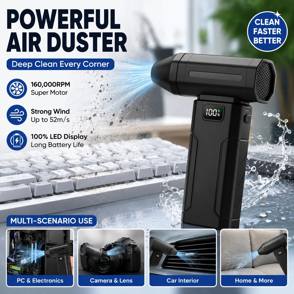 VitaHome™ TurboJet 160K RPM Ultra-Power Air Blower