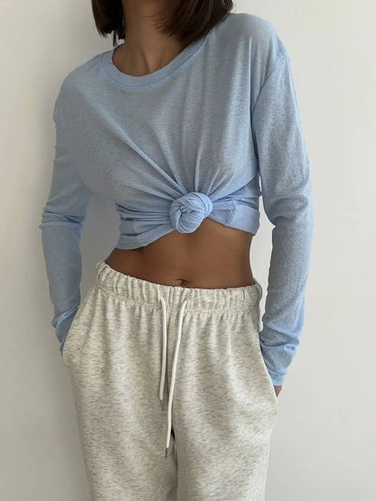 VitaCare™ SilkyKnit Basic Longsleeve Loose Bottom Top