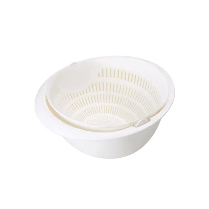 VitaHome™ SpinClean Dual-Layer Rotating Fruit & Vegetable Strainer Basket