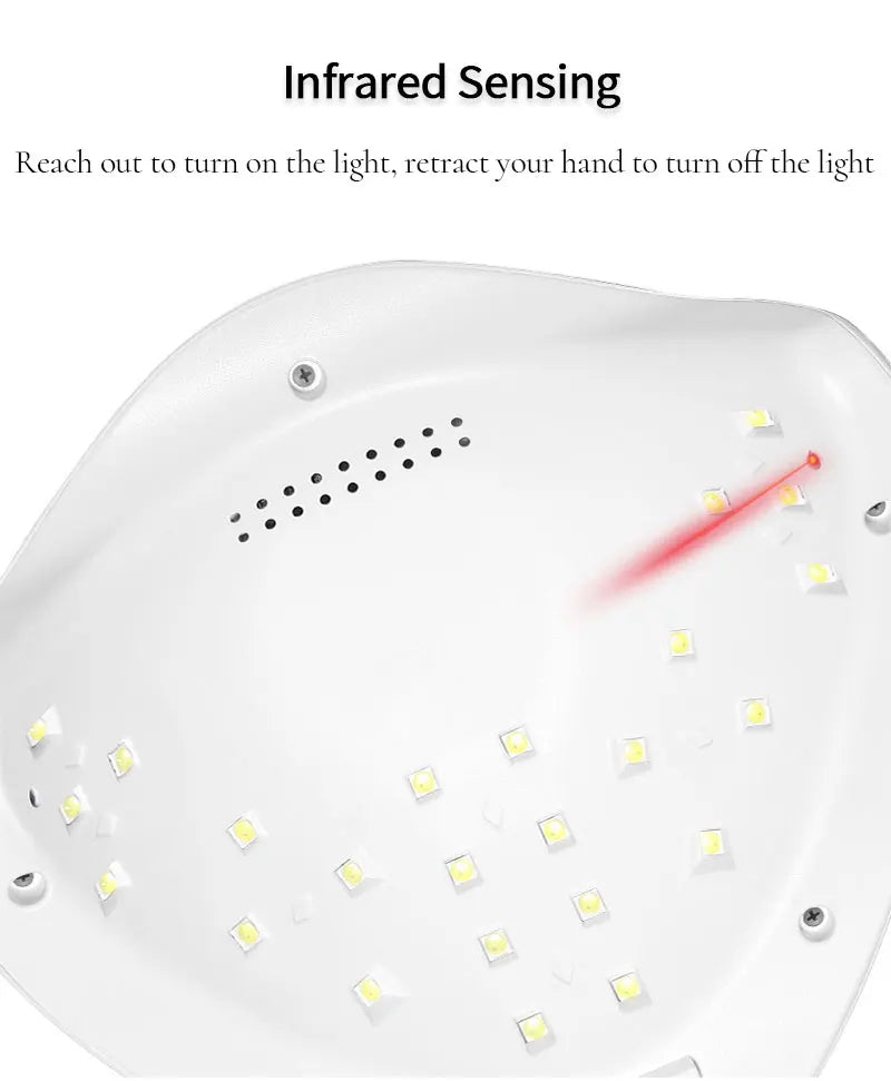 Nagellampe LED-UV mit 4 Timern und Sensor – Ansicht 3
