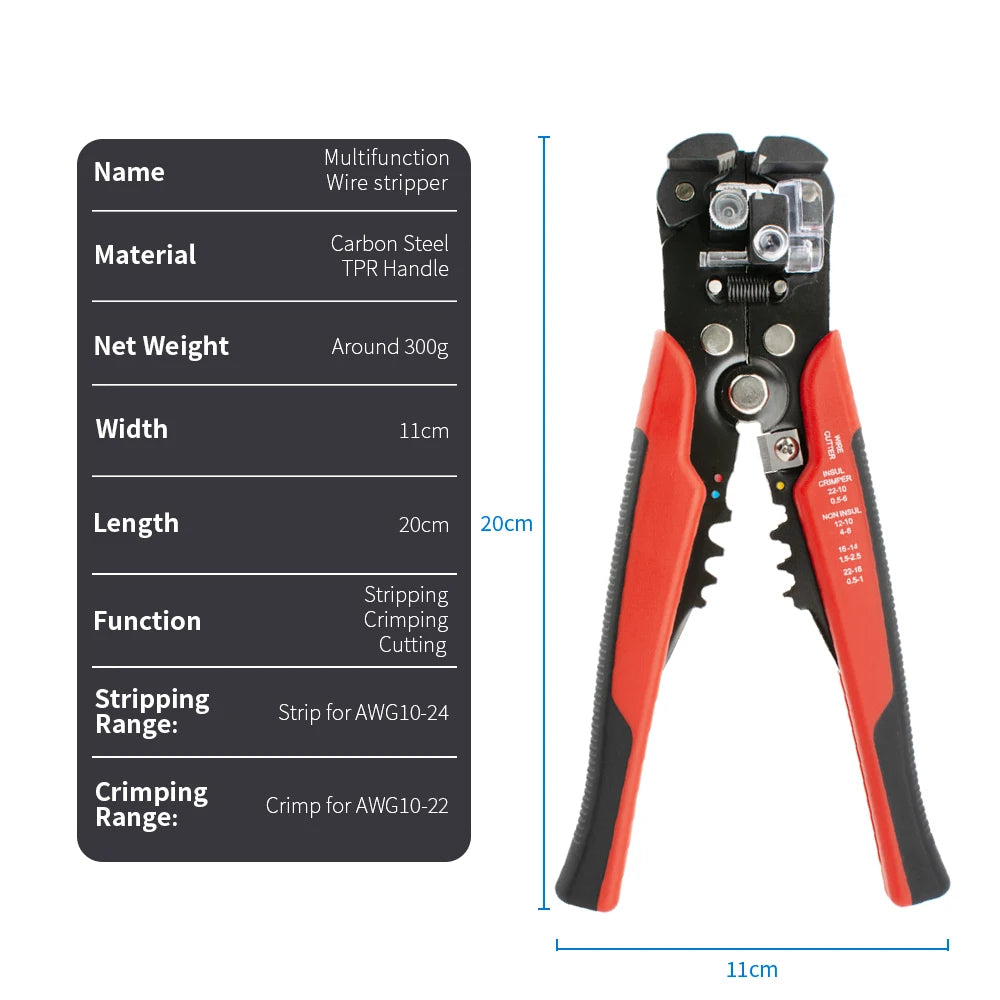 Professional Electrician Wire Pliers Cable Wire Stripper Cutter Crimper Automatic Crimping Stripping Tool – Ansicht 5