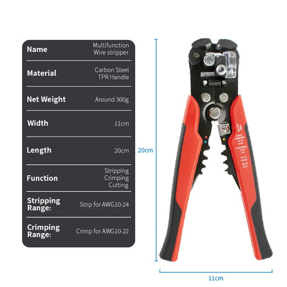 Professional Electrician Wire Pliers Cable Wire Stripper Cutter Crimper Automatic Crimping Stripping Tool – Ansicht 5