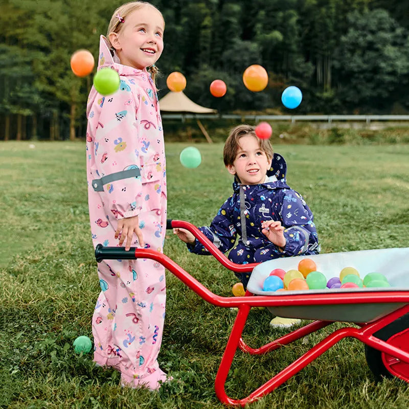 VitaHome™ DinoSplash Waterproof Kids Rain Jumpsuit