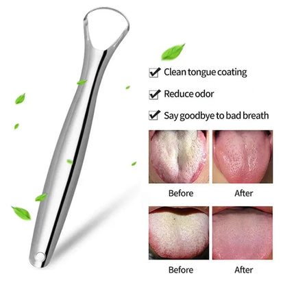 VitaCare™ PureBreath Single-Layer Stainless Steel Tongue Cleaner