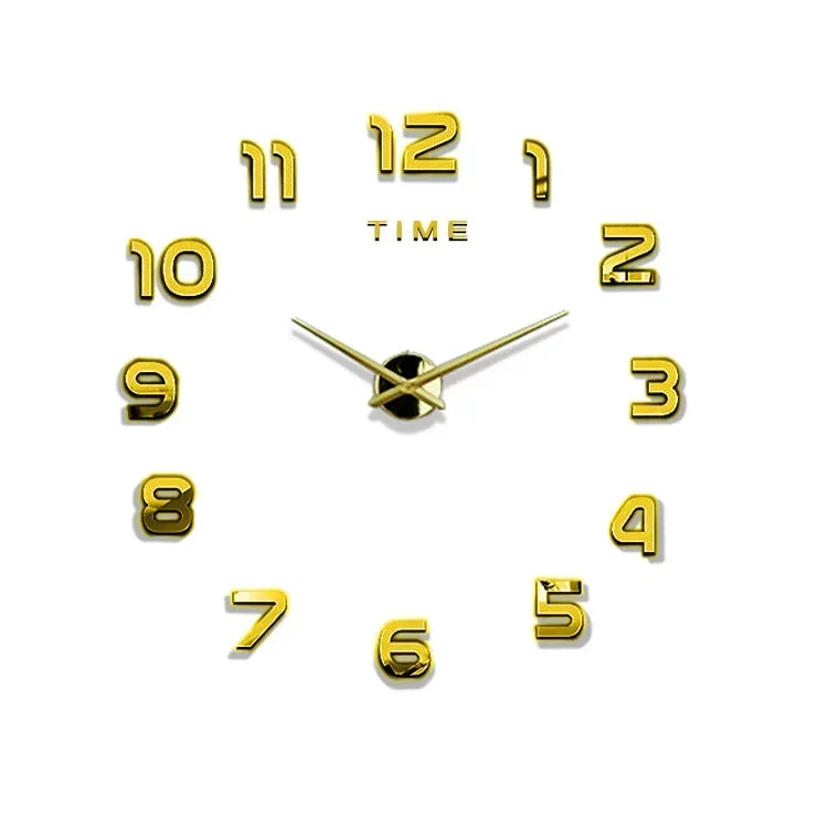 Wanduhr 3D aus Acryl mit Spiegeleffekt zum Aufkleben – Ansicht 7
