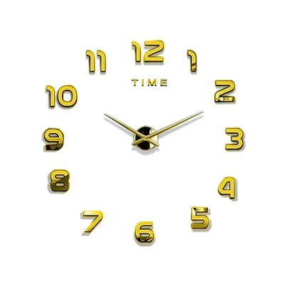 Wanduhr 3D aus Acryl mit Spiegeleffekt zum Aufkleben – Ansicht 7
