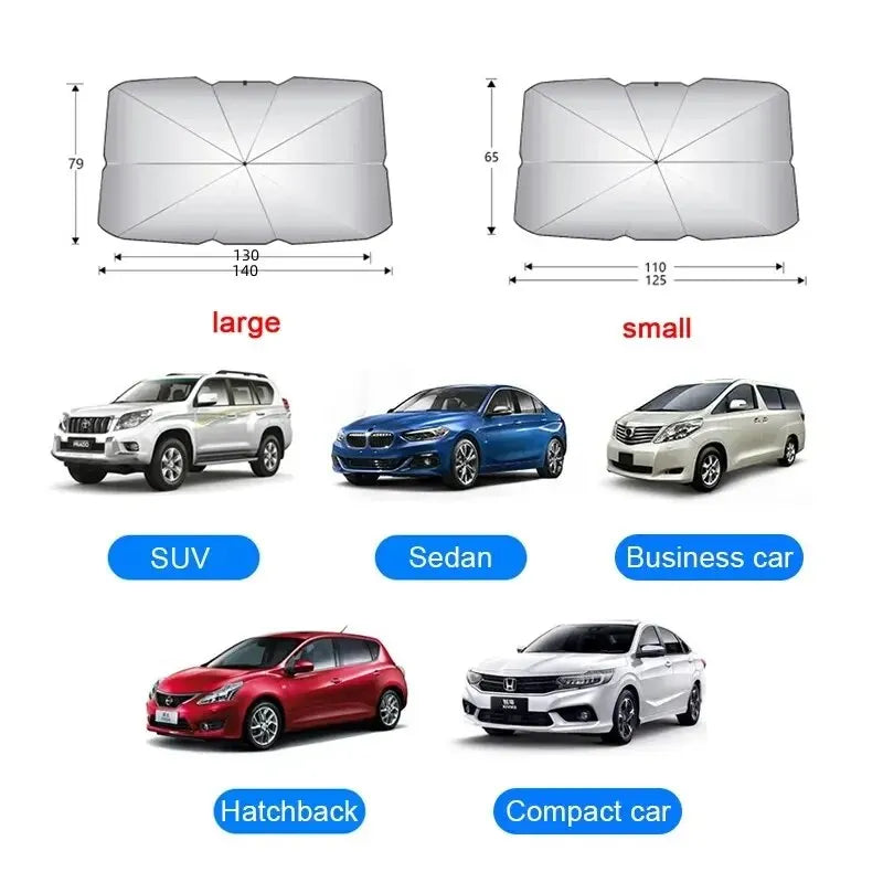 Vital™ ShieldPro Foldable Car Windshield Sunshade Umbrella