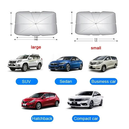 Vital™ ShieldPro Foldable Car Windshield Sunshade Umbrella