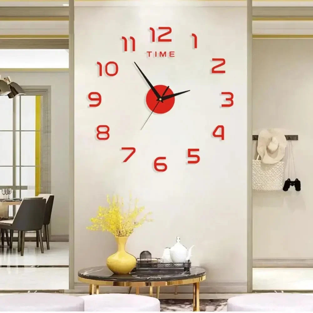 Wanduhr 3D aus Acryl mit Spiegeleffekt zum Aufkleben – Ansicht 9