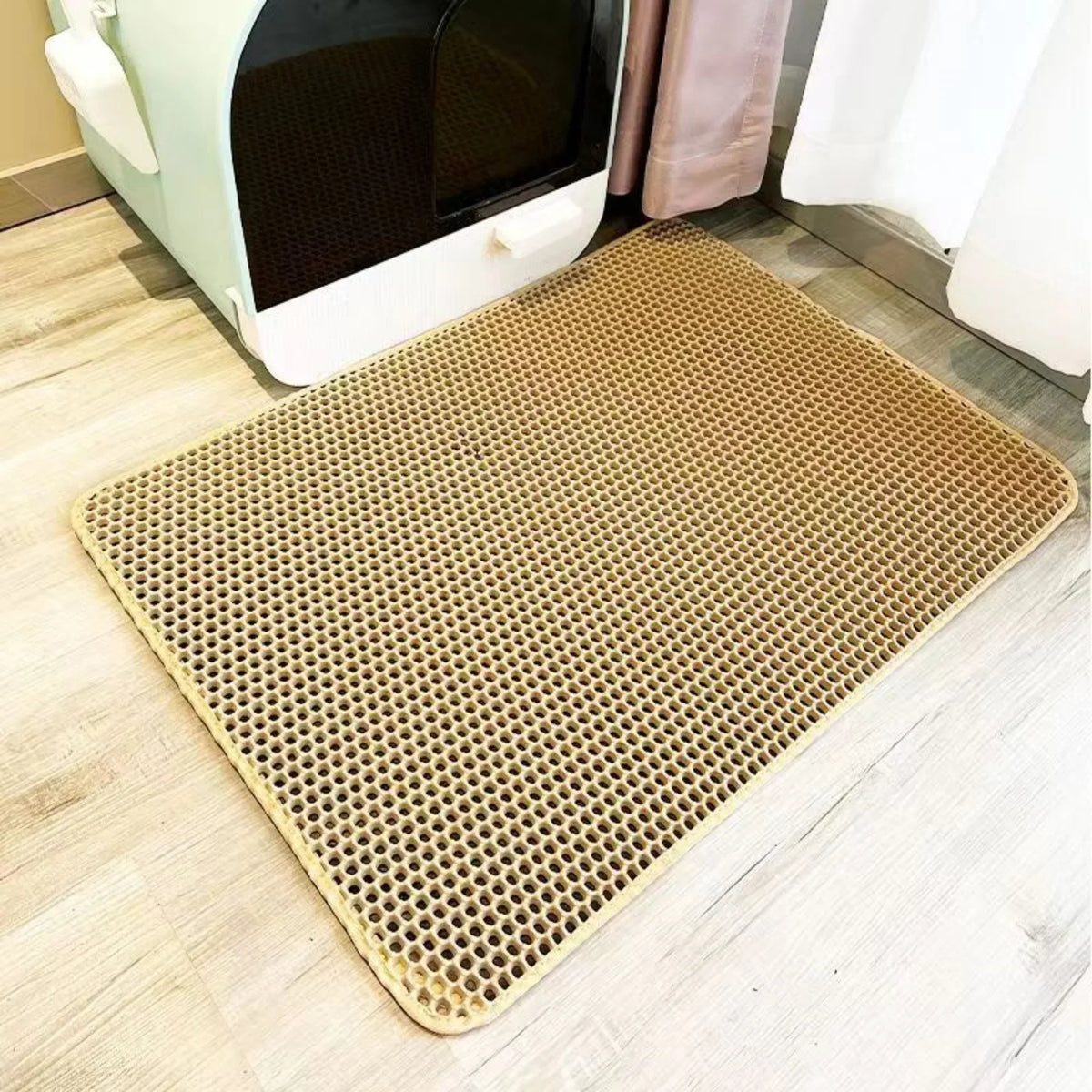 Extra Large Cat Litter Mat Heavy Duty Waterproof 2 Layer Non Slip Washable Pet Floor Protector Litter Box Sand Stopper – Ansicht 7