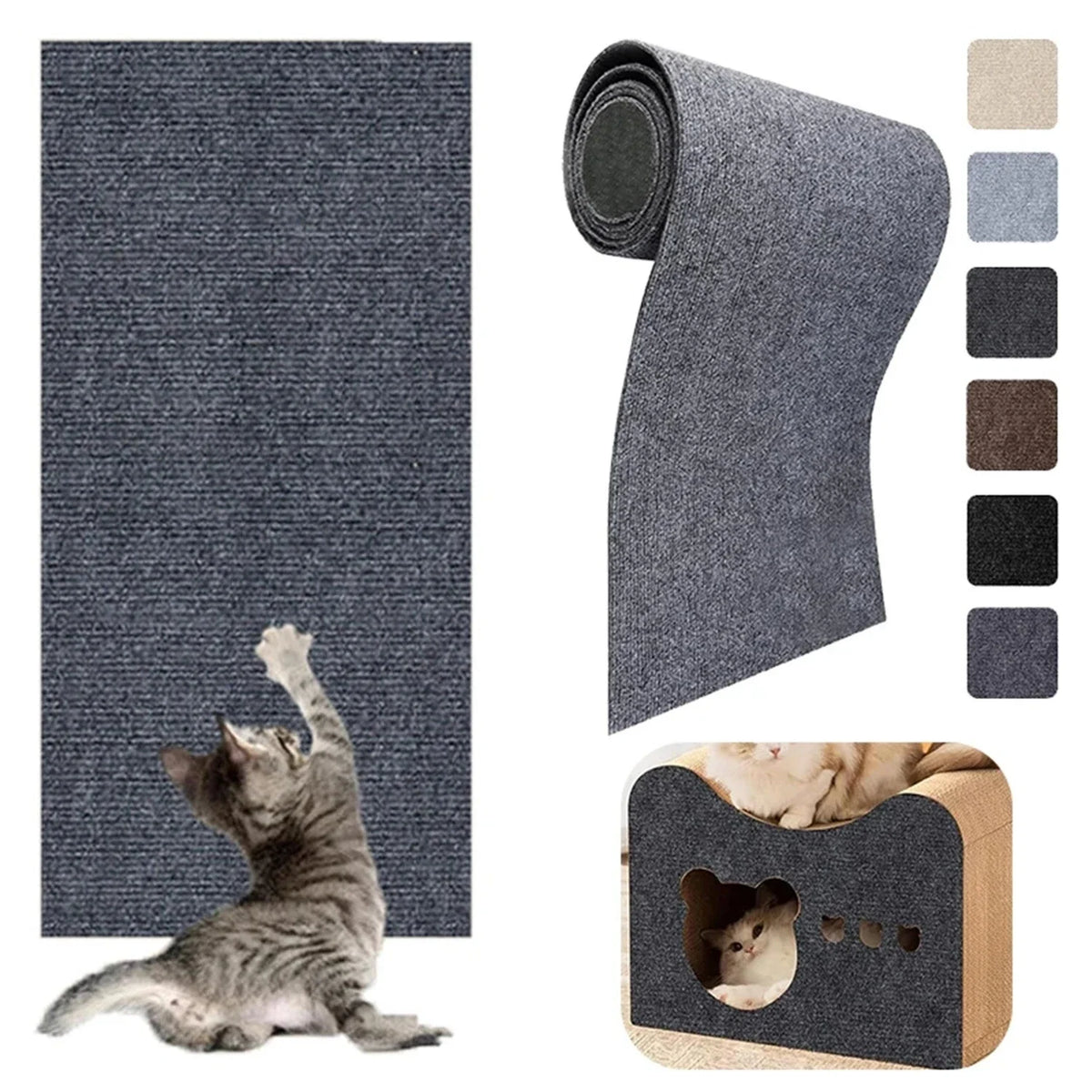 Katzenkratzbrett selbstklebend für die Wand zuschneidbar