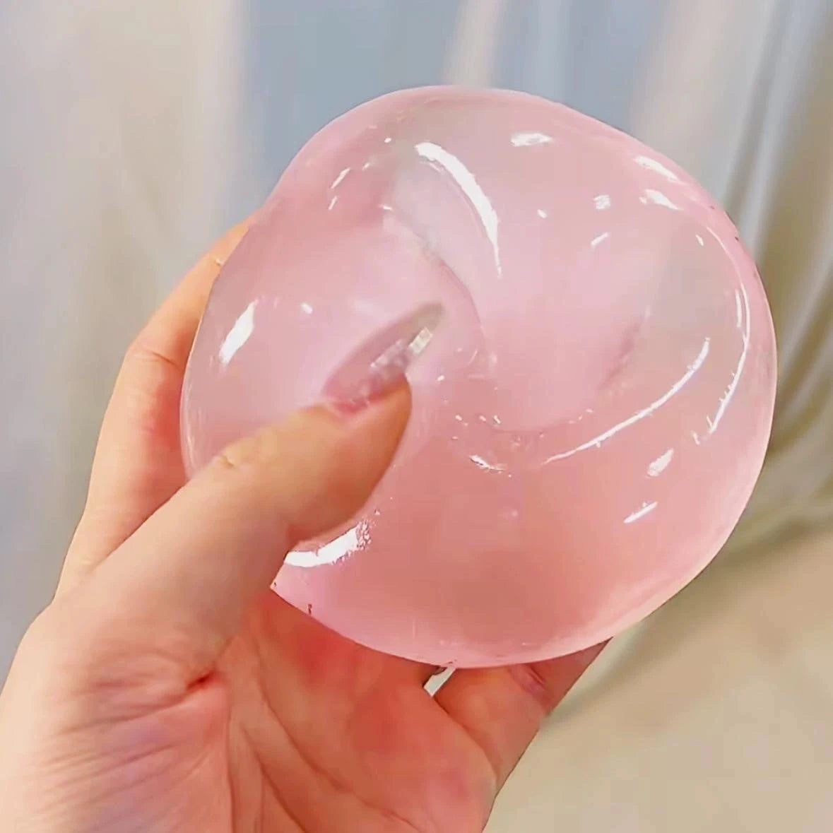 Vita Transparent Blue Maltose Slow-Rebound Anti-Stress Squishy Toy