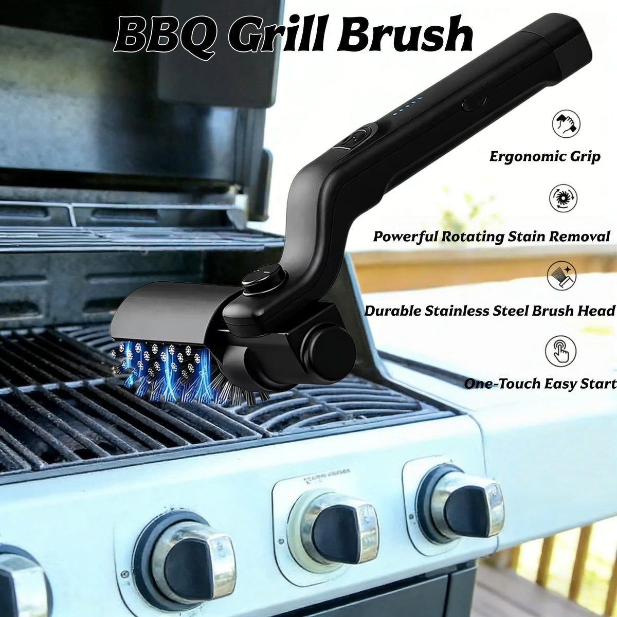 Vital™ PowerScrub 3-Speed Electric BBQ Grill Cleaner