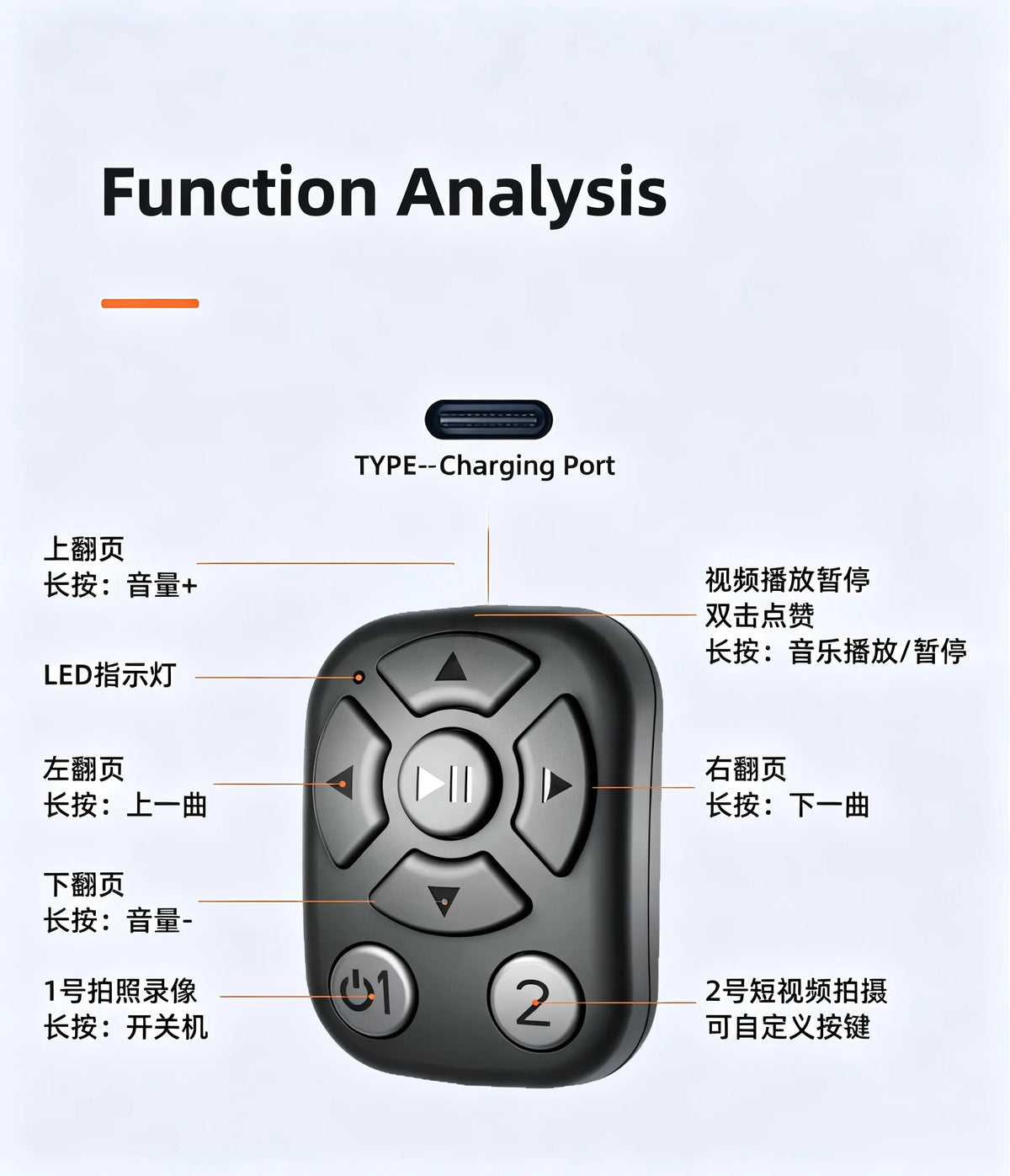 Bluetooth Scrolling Ring Wireless Remote Control, Short Video Page Turner Camera Shutter Controller, Universal Mobile Phone Tabl – Ansicht 3