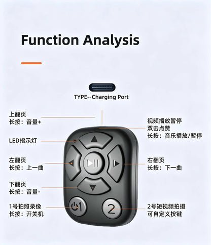 Bluetooth Scrolling Ring Wireless Remote Control, Short Video Page Turner Camera Shutter Controller, Universal Mobile Phone Tabl – Ansicht 3